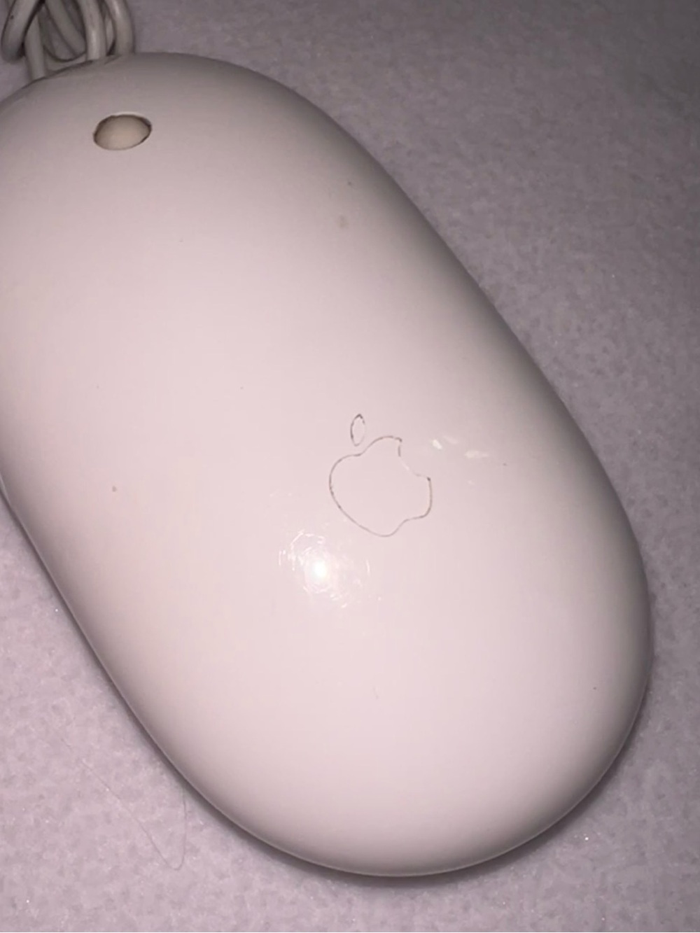 Genuine OEM Apple Mighty Mouse Wired USB White Model A1152 Working - Picture 2 of 5